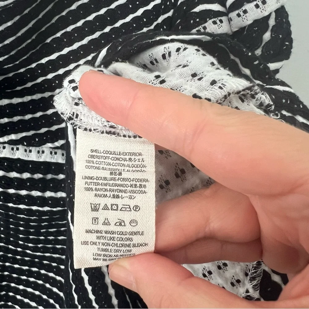 Free People NWT Black Comb Striped Mini Skirt